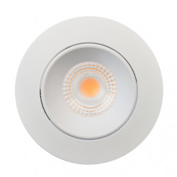 Spot rond à encastrer orientable blanc LED COB 7W
