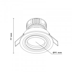 Spot Encastrable Orientable LED COB 5W Alu