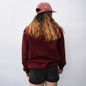 Sweat sans capuche bordeaux FEROCE