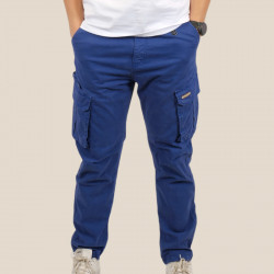 Pantalon Cargo bleu coupe droite FEROCE