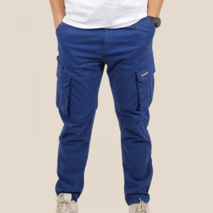 Pantalon Cargo bleu coupe droite FEROCE