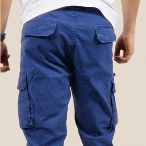 Pantalon Cargo bleu coupe droite FEROCE