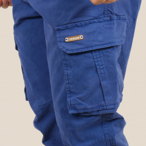 Pantalon Cargo bleu coupe droite FEROCE