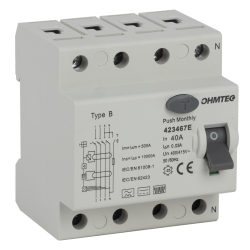 Interrupteur différentiel 3P+N 6kA, 40A type B
