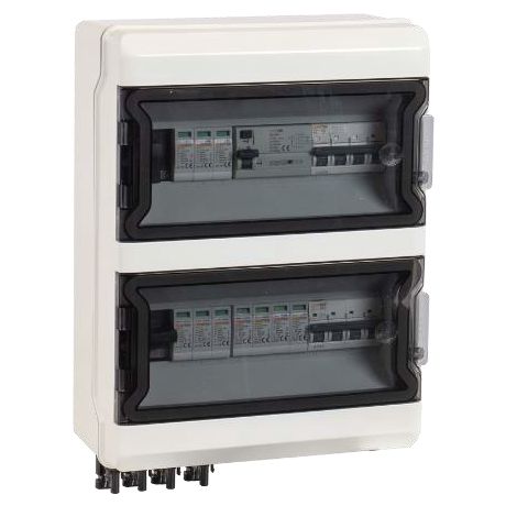Coffret photovoltaïque DC 2 voies-AC 9kW triphasé avec interrupteur différentiel type B