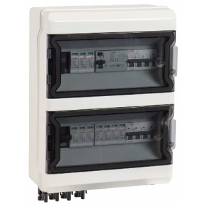 Coffret photovoltaïque DC 2 voies-AC 22kW triphasé avec interrupteur différentiel type B
