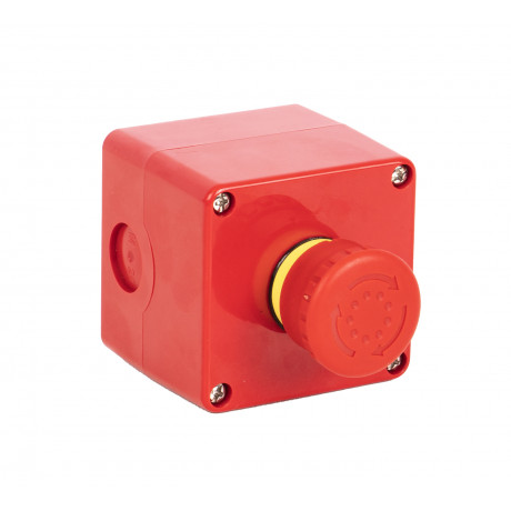 Bouton arrêt d'urgence en saillie avec contact NO et NF