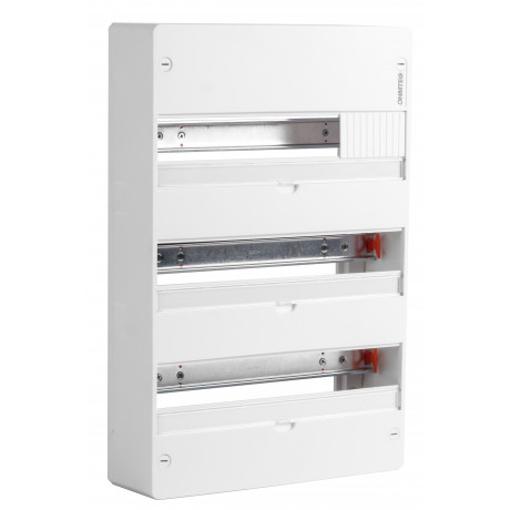 Tableau nu 3 rangées 18 modules à rail amovible